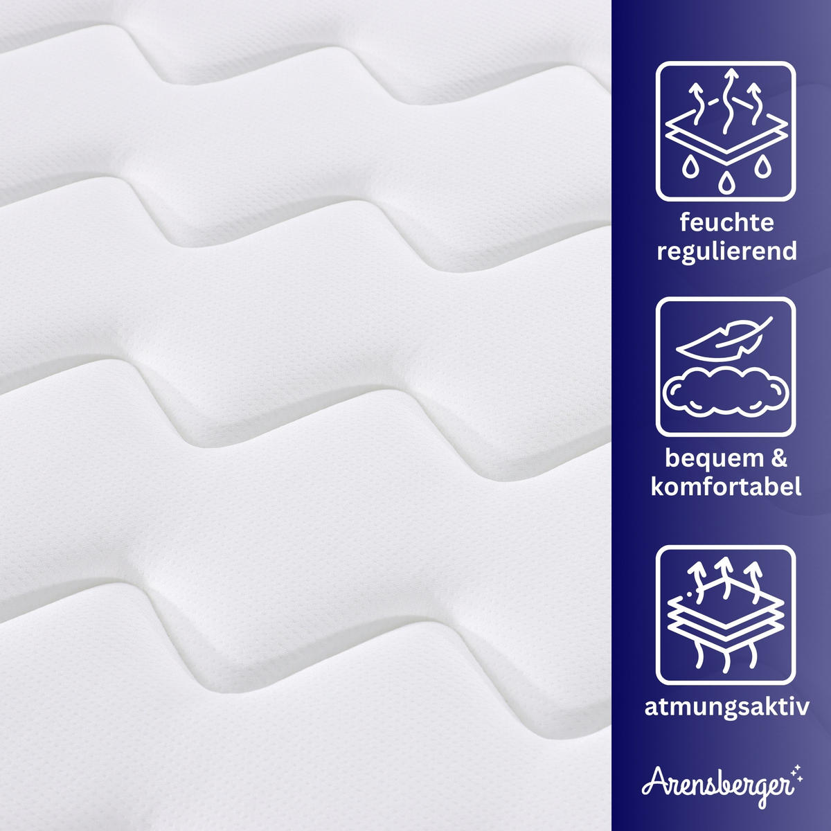 TASCHENFEDERKERNMATRATZE Lena, 140x200cm - Weiß, Textil (140/200cm) - Arensberger
