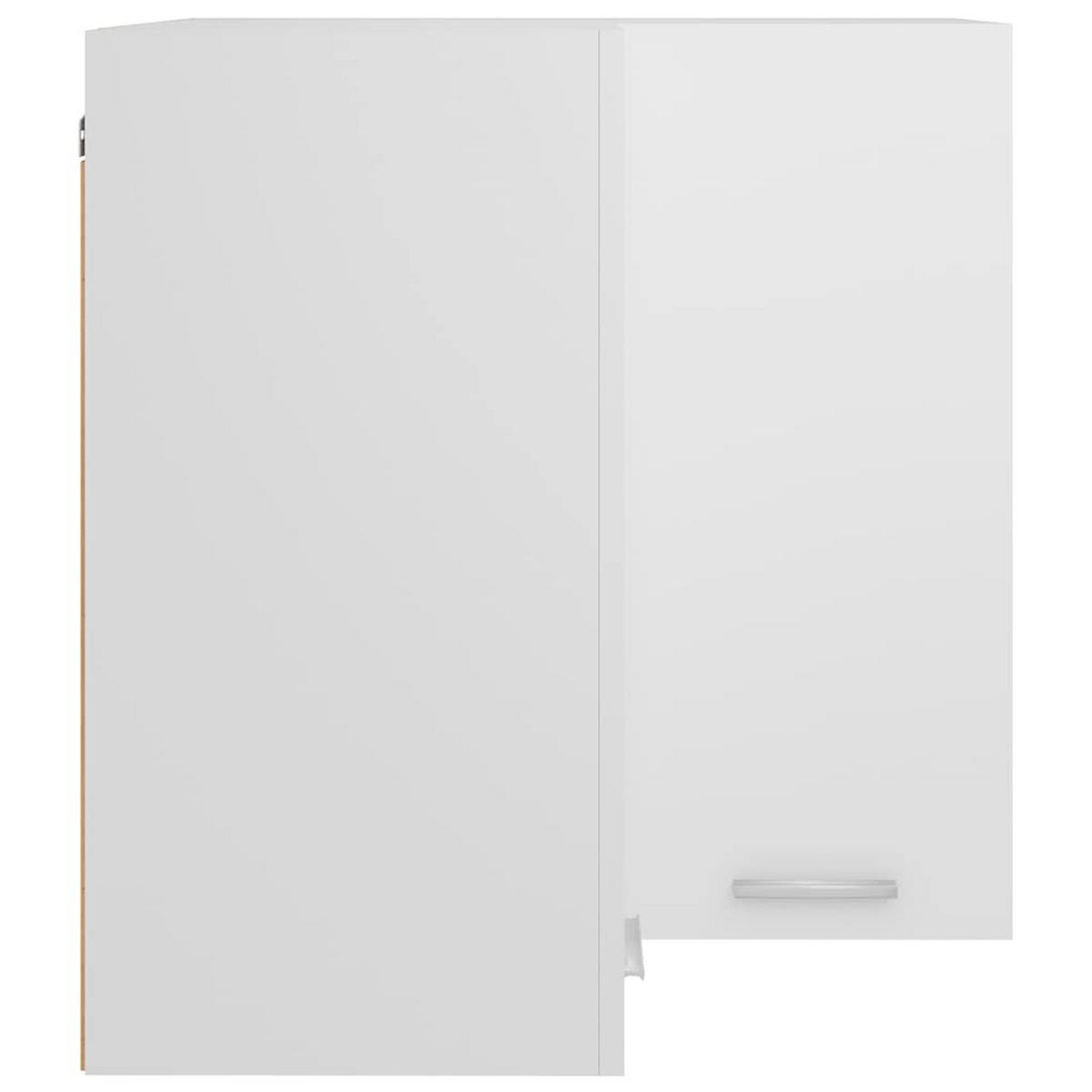 ECKHÄNGESCHRANK Weiss 57/57/60 Cm Holzwerkstoff - Weiß, Holzwerkstoff (57/60/57cm) - vidaXL