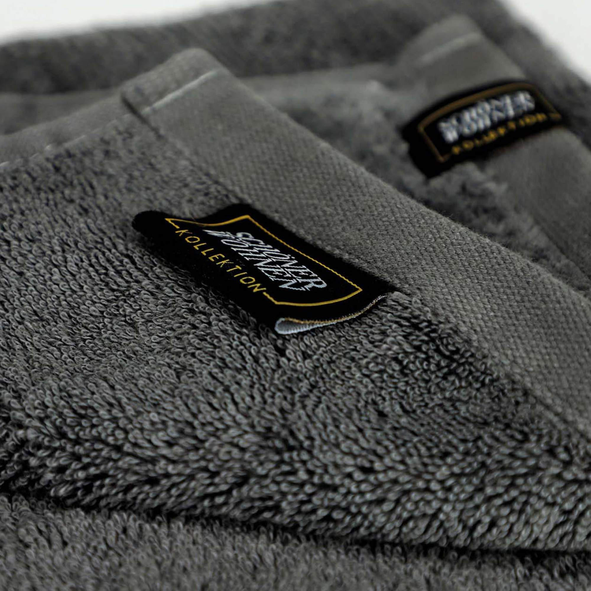 GÄSTEHANDTUCH 4ER SET AUS 100 % BAUMWOLLE SENSE - Anthrazit, Textil (30/50cm) - Schöner Wohnen