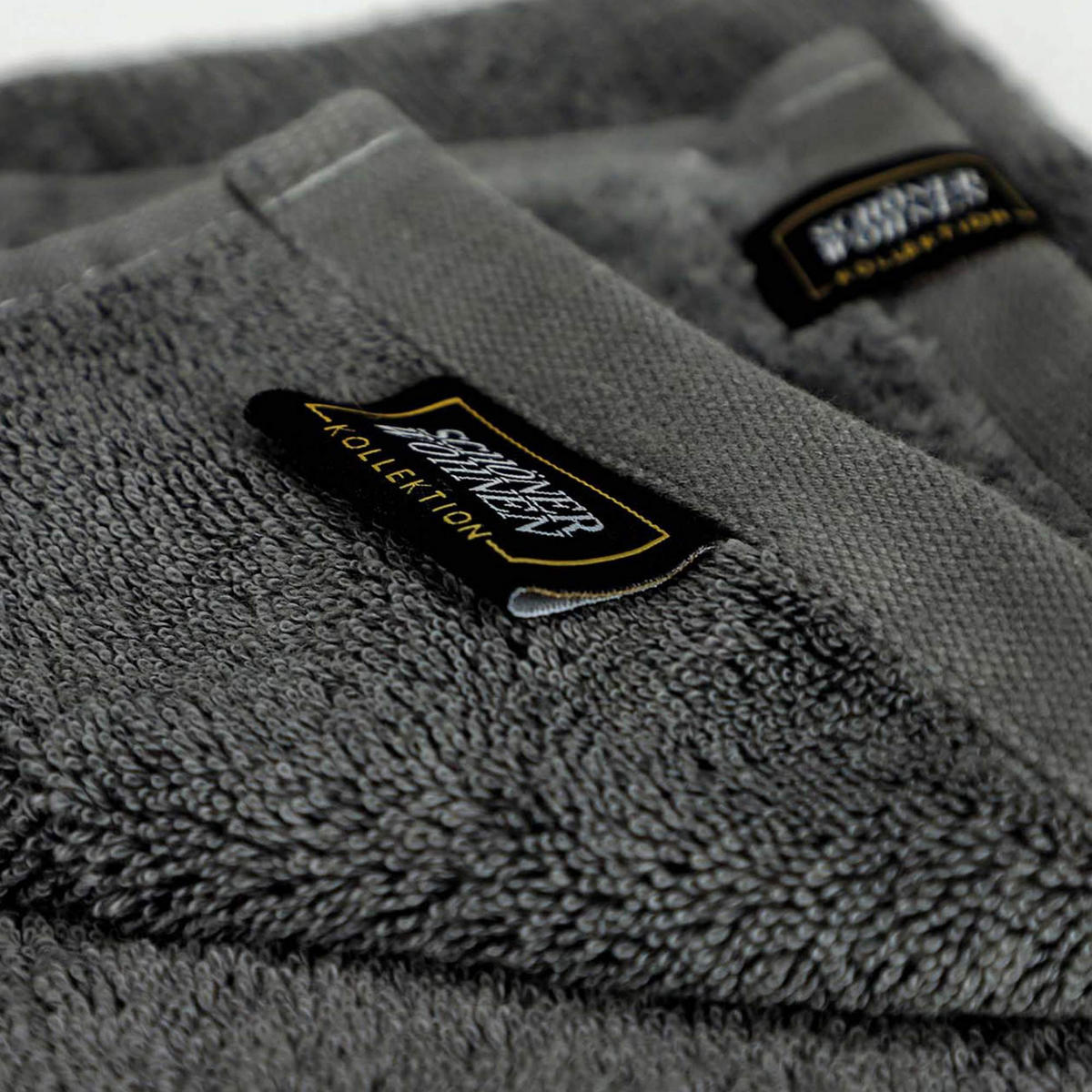 GÄSTEHANDTUCH 4ER SET AUS 100 % BAUMWOLLE SENSE - Anthrazit, Textil (30/50cm) - Schöner Wohnen