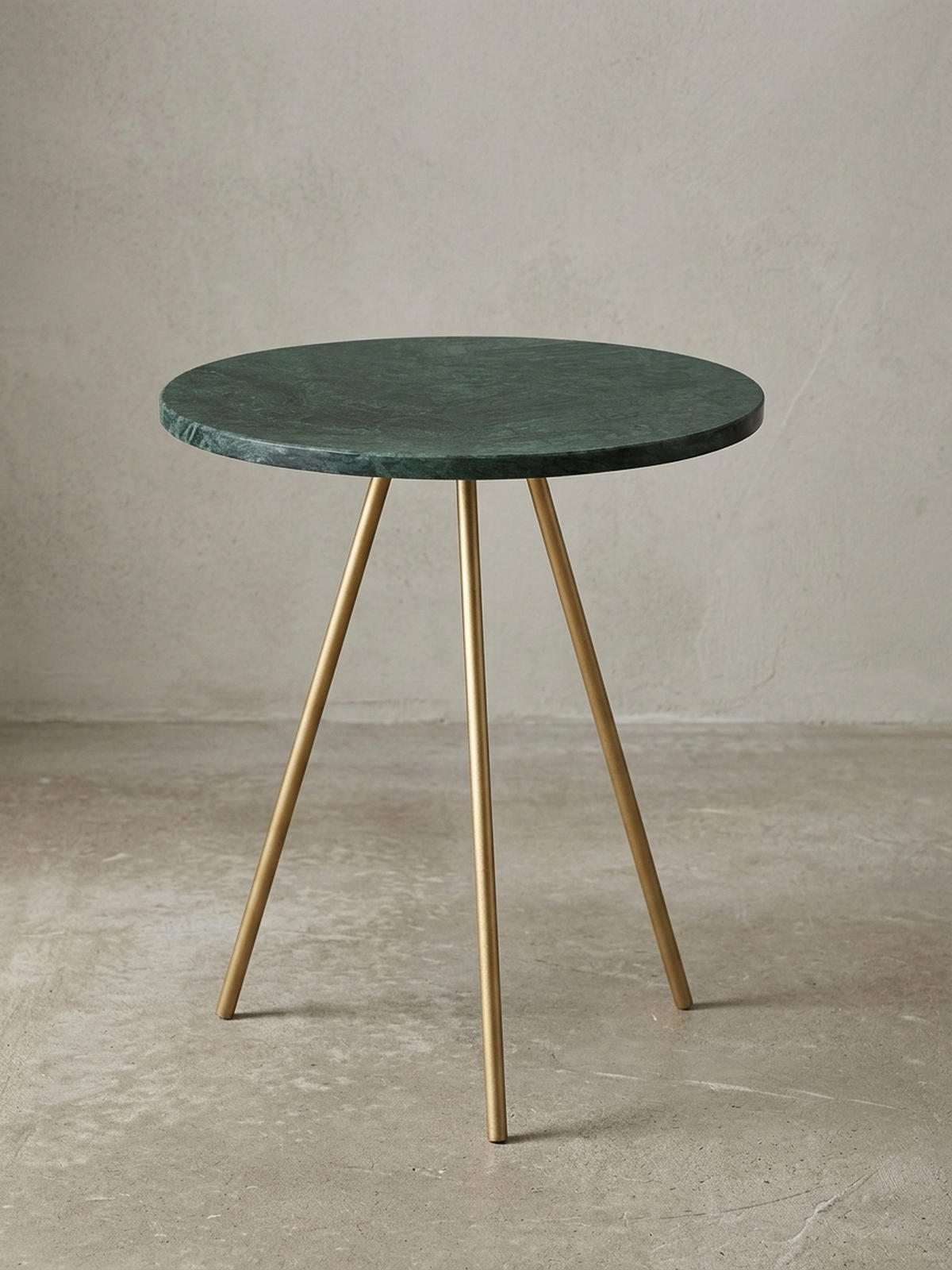 BEISTELLTISCH – Echter Marmor Grün Gold Metallbeine 38x38x44 cm - Goldfarben/Grün, Stein/Metall (38/38/44cm) - KADIMA DESIGN