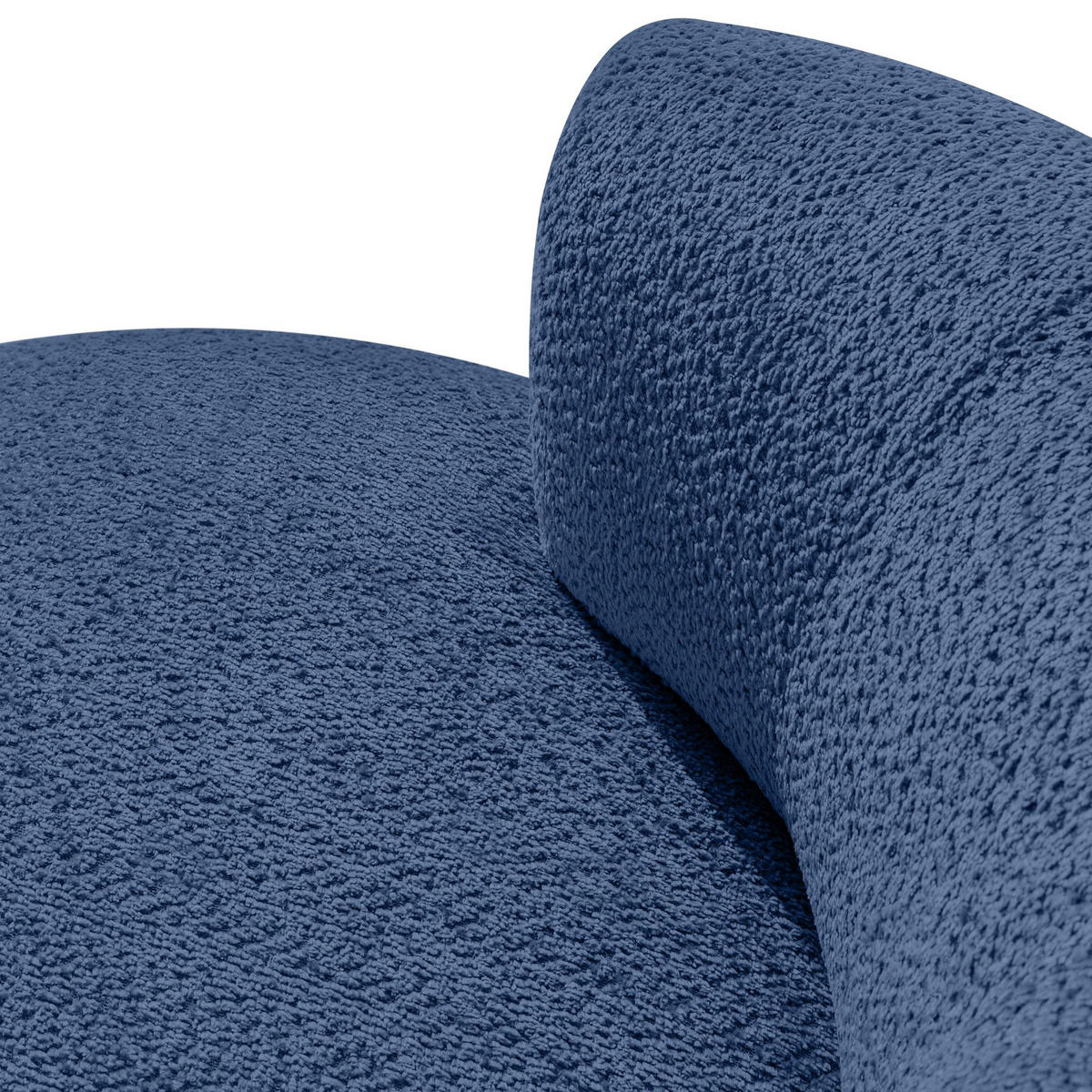 DREHSESSEL VIRA, Blau, Chenille - Blau/Schwarz, Holz/Holzwerkstoff (105/76/100cm) - KONSIMO®