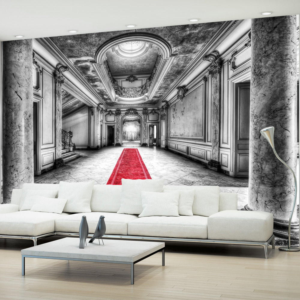 SELBSTKLEBENDE FOTOTAPETE 196/140 cm - Rot/Schwarz, Kunststoff/Textil (196/1cm) - KUNSTLOFT