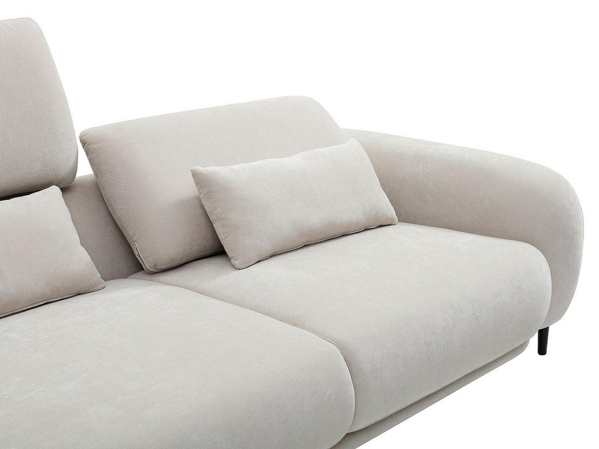 SOFA 3-Sitzer mit verstellbarer Rückenlehne - Stoff Beige - ARAVIO - Beige, Textil (102/100/210cm) - Vente-Unique