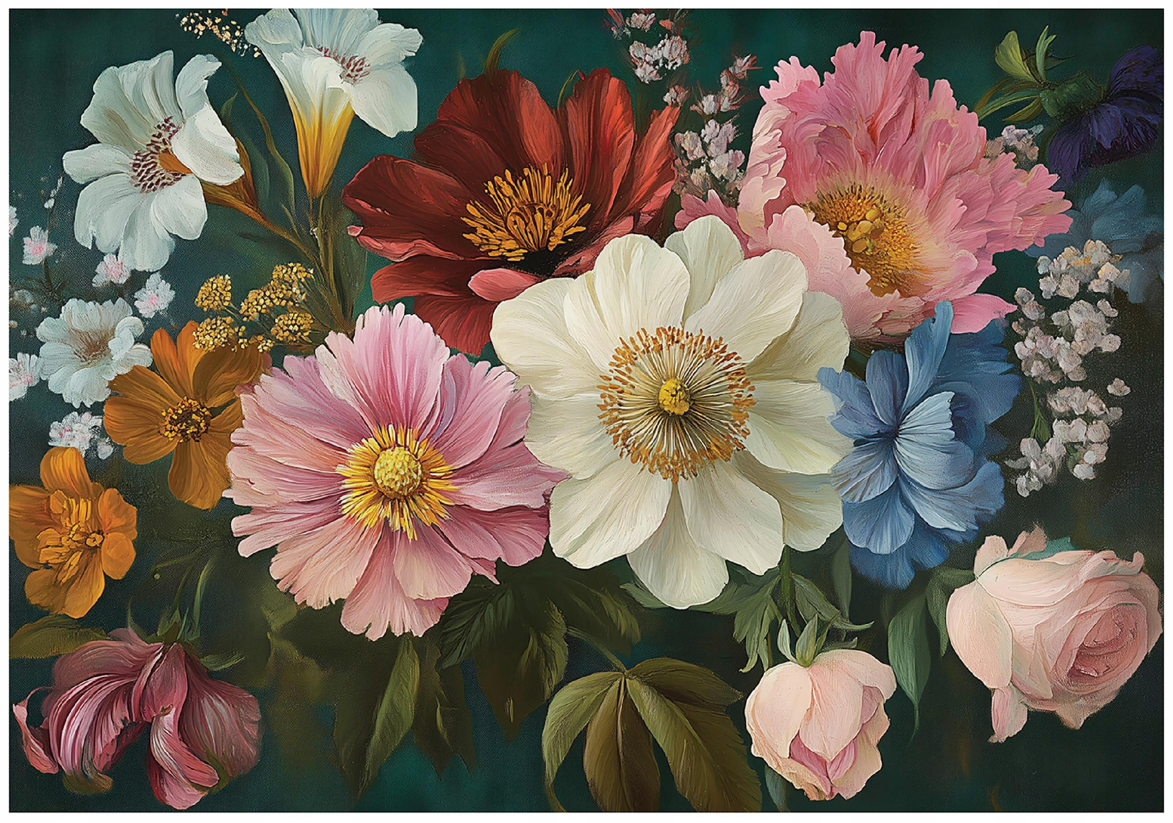 FOTOTAPETE Bulumen Vintage Wohnzimmer Vlies Tapete 300x210 - Multicolor, Papier (300/210cm) - Wallarena