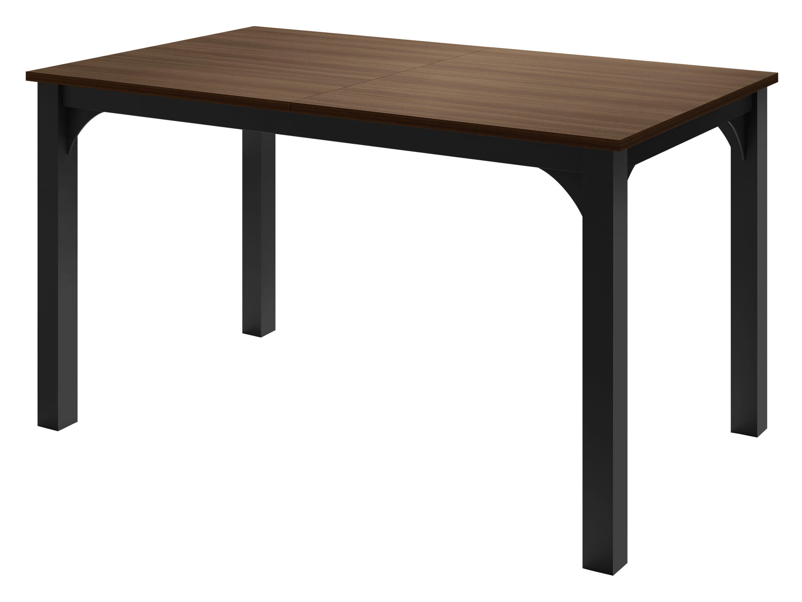 ESSTISCH Focus 140 - Nussbaumfarben/Schwarz, Holzwerkstoff/Metall (80/140/76cm) - MIRJAN24