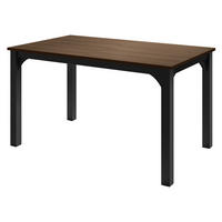 ESSTISCH Focus 140 - Nussbaumfarben/Schwarz, Holzwerkstoff/Metall (80/140/76cm) - MIRJAN24