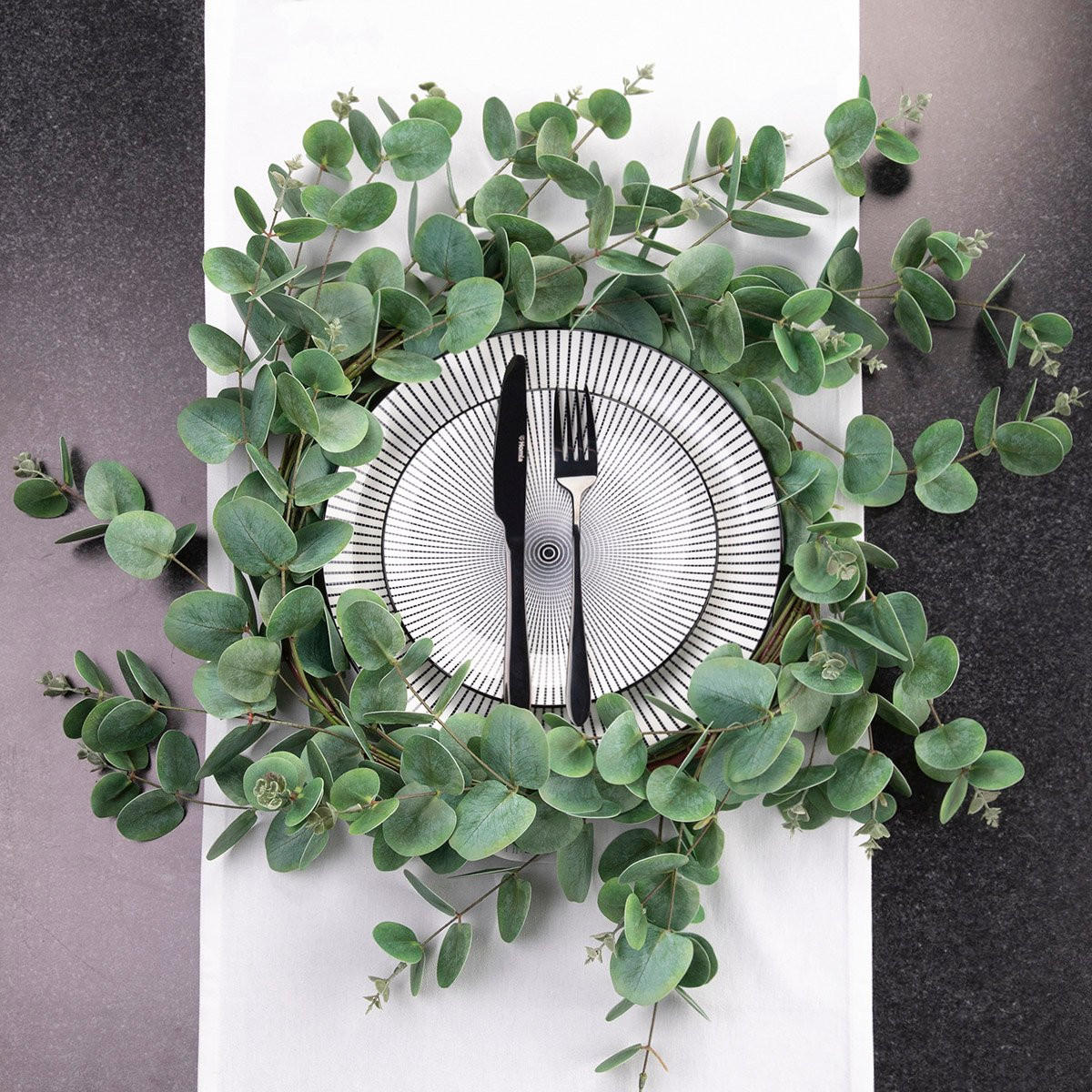 ESSTELLER Navia schwarz 27 cm 4er-Set - Schwarz, Keramik (27cm) - Homla