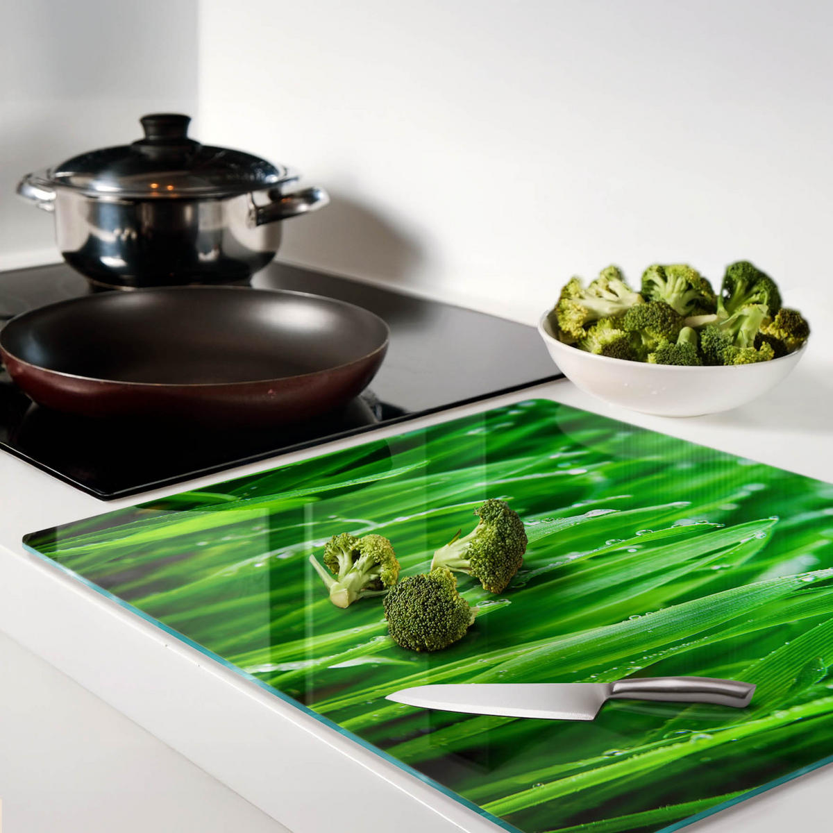 GLASPLATTE 60x52 cm Gras - Grün, Glas (60/0.4/52cm) - TULUP