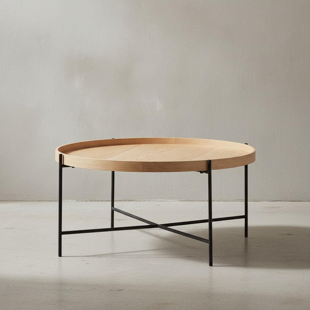 Thumbnail - Kadima Design Couchtisch, Braun, Holz, Rund,Rund, Stativgestell, 78x40x78 cm, Wohnzimmer, Wohnzimmertische, Couchtische