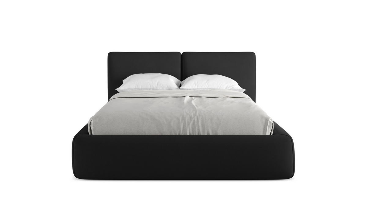 POLSTERBETT mit Bettkasten und Lattenrost 160x228 Schwarz - Schwarz, Kunststoff/Textil (140/200cm) - Makamii