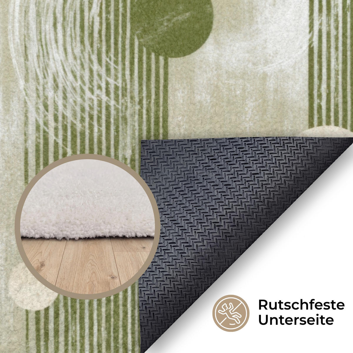 KOBERCE - Umelecké - Moderné - Zelené - 120x80 cm - olivovozelená, textil/plast (120/0.4cm) - OnlyWow