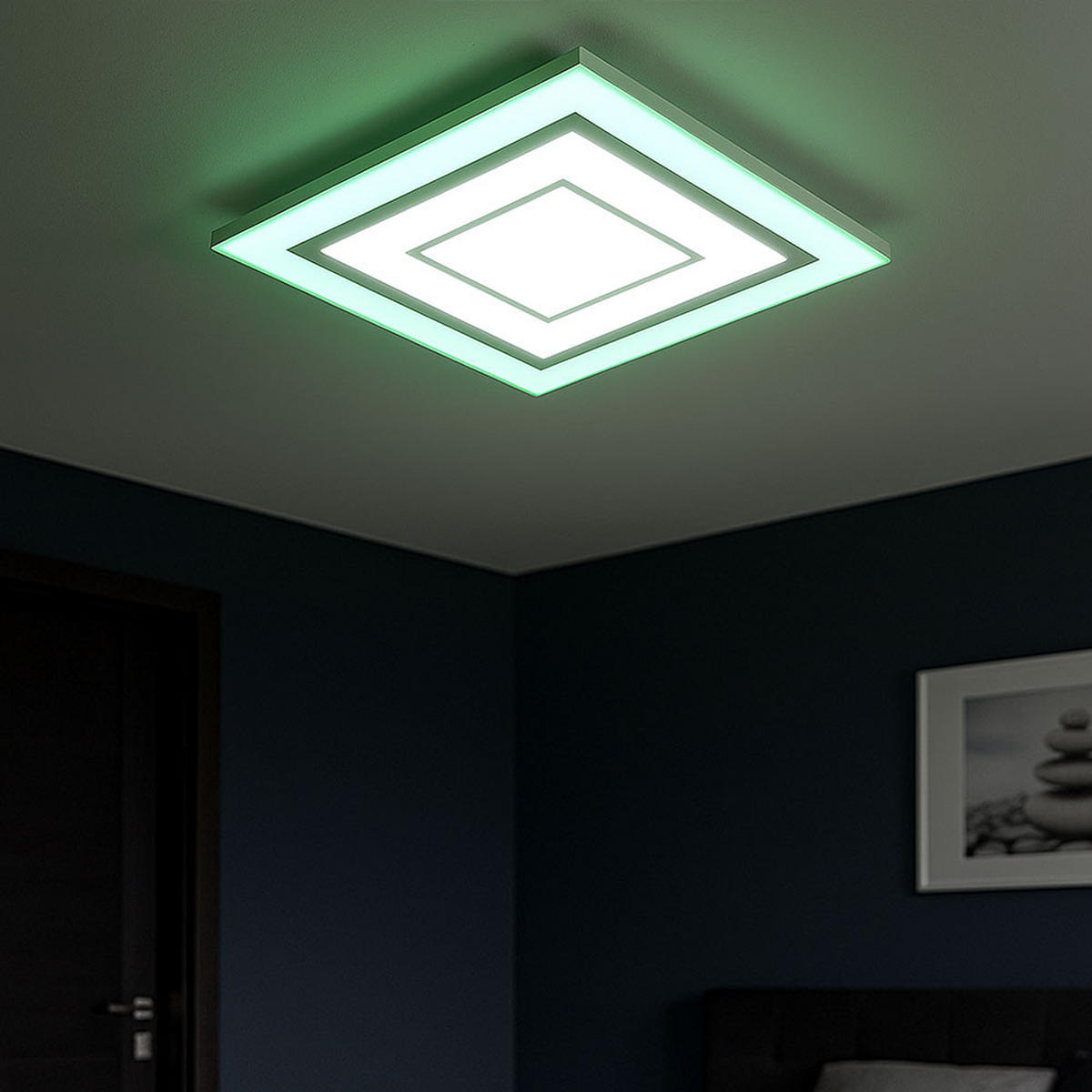 LED DECKENLEUCHTE ALBARCA RGB Weiß - Weiß, Metall (43.8/43.8/6.9cm)
