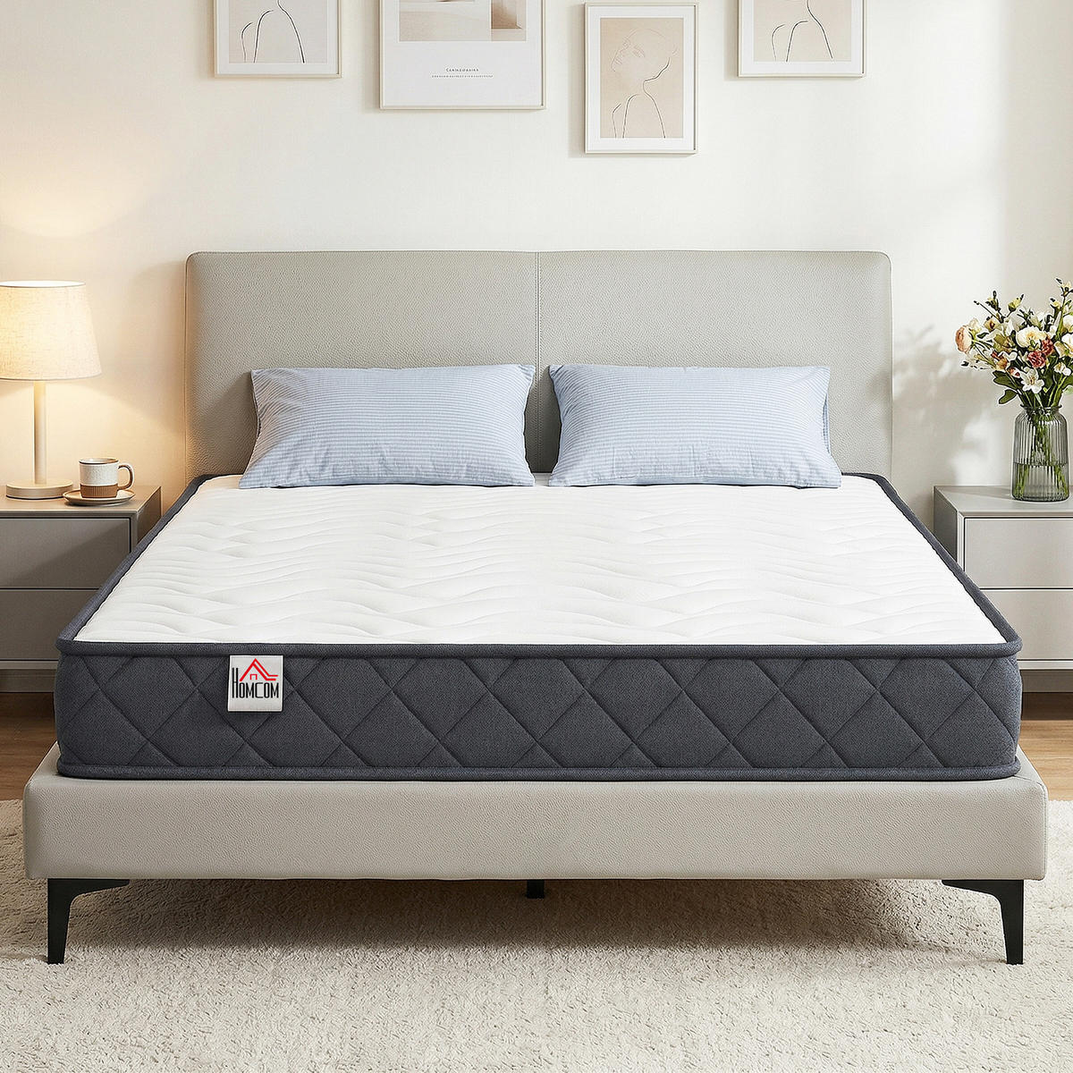 MATRATZE 140/190 cm DE-18536 20 cm Memory-Schaum - Grau, Textil (140/190cm) - ComfortXL