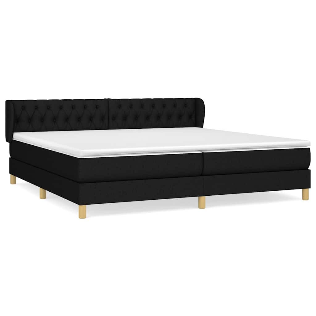BOXSPRINGBETT 200/200 Cm Schwarz Gewebe - Schwarz, Textil (203/203cm) - vidaXL