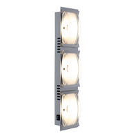 LED WANDLEUCHTE ADONIA Silber Aluminium Glas klar satiniert - Silberfarben, Glas (10/6.5/45cm) - Esto