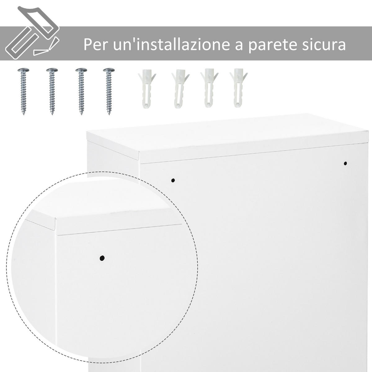 MEDIZINSCHRANK Weiß 1 Stück - Weiß, Naturmaterialien (40/60/18cm) - GiPP