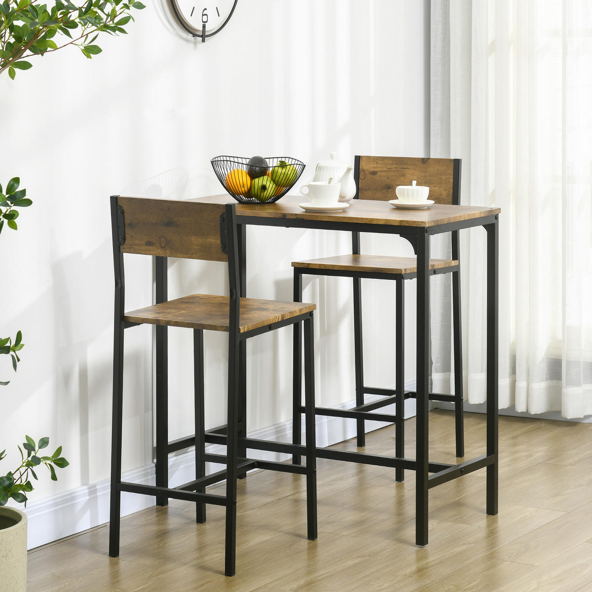BAR-SET Rostfarben 89.0/45.0/87.0cm - Rostfarben, Holzwerkstoff (45/87/89cm)