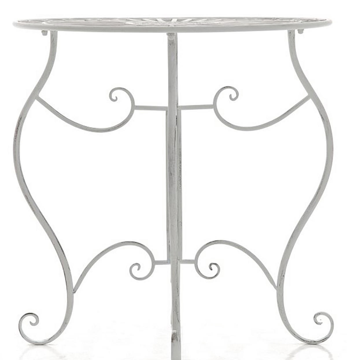 GARTENTISCH Indi antik weiß - Creme, Metall (72/70/70cm) - TPFGarden