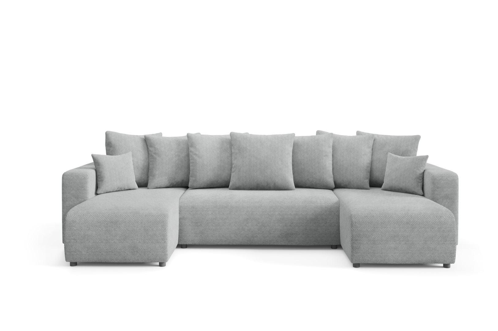 WOHNLANDSCHAFT mit Schlaffunktion Grau - Grau, Textil (318/88/145cm) - Furnisell