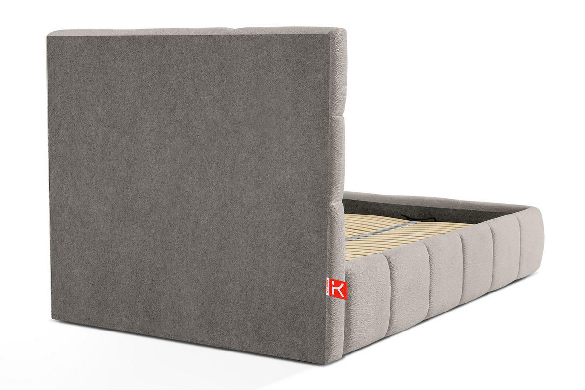 POLSTERBETT ALTOS Einzelbett, Bouclé, hellgrau - Hellgrau, Holz/Holzwerkstoff (120/200cm) - KONSIMO®