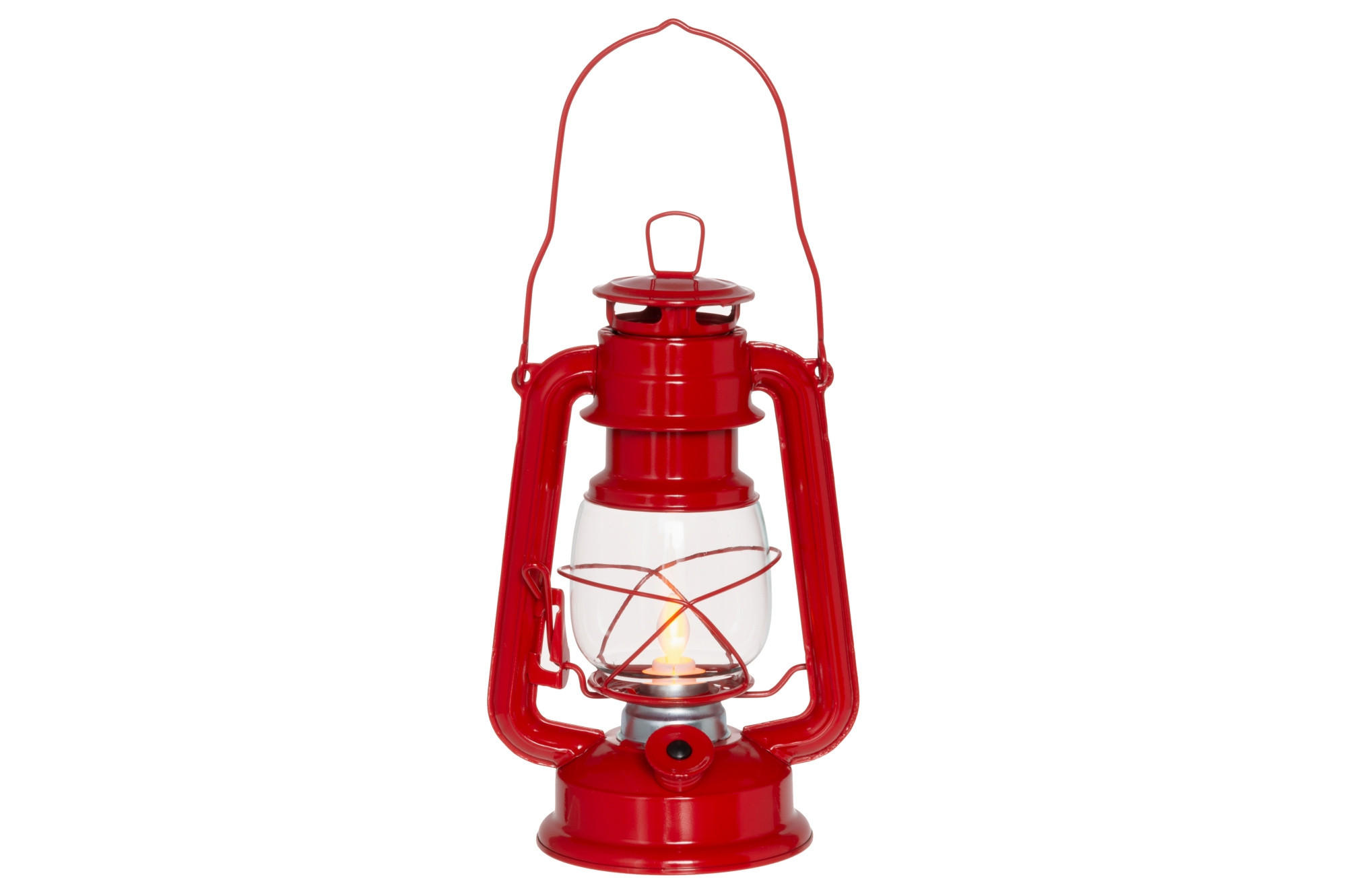 LED-STURMLAMPE 24,5 cm - Rot, Metall (16/24.5/11.5cm)