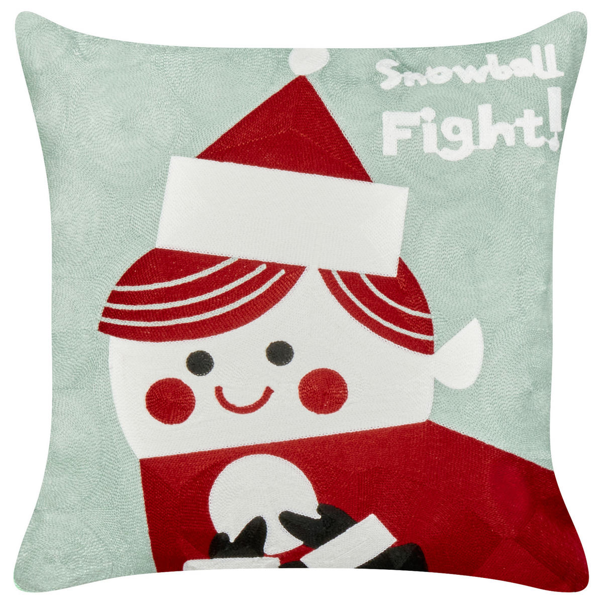 DEKOKISSEN 2er-Set Rot 45/45 cm Pudding - Rot/Weiß, Naturmaterialien (45/45cm) - Beliani