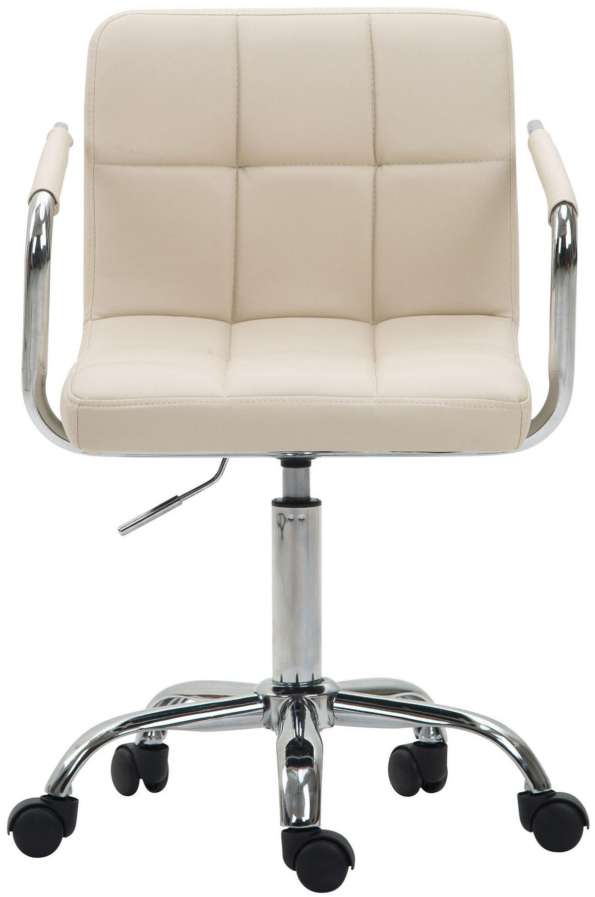 BÜROSTUHL Luca, Kunstleder Creme - Creme, Textil/Metall (52/88/44cm) - TPFLiving