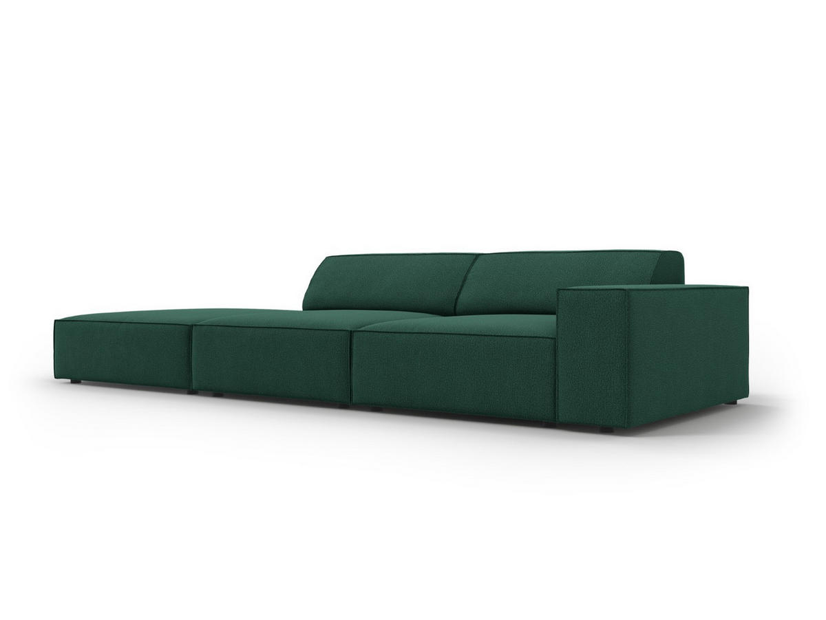 SOFA Jodie aus strukturiertem Stoff grün 3 Sitzplätze - Grün, Textil (102/70/262cm) - Micadoni