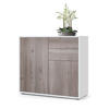 KOMMODE Ben Front in Eiche Nordic - Silbereichenfarben, Holzwerkstoff (79/74/36cm) - Vladon