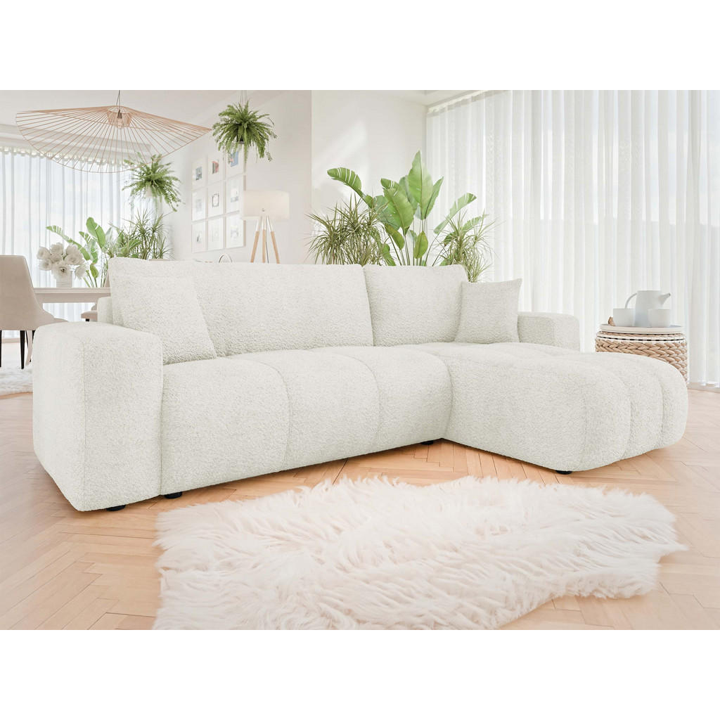 Thumbnail - Mirjan24 Ecksofa, Creme, Textil, 5-Sitzer, L-Form,L-Form, 244x145 cm, Wohnzimmer, Sofas & Couches, Wohnlandschaften, Eck...