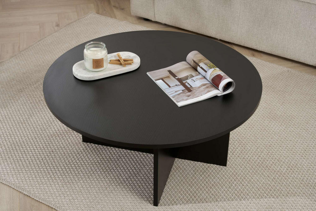 COUCHTISCH soleil Schwarz - Schwarz, Holz (90/90/40cm) - Habitat Garten