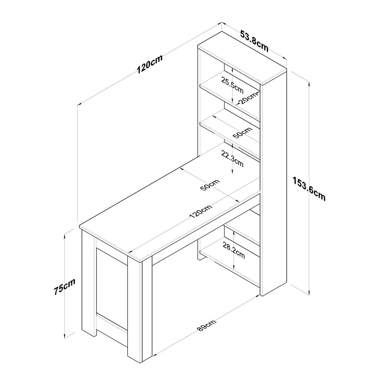ESSTISCH jong Braun - Braun, Holz (120/54/154cm) - Habitat Garten