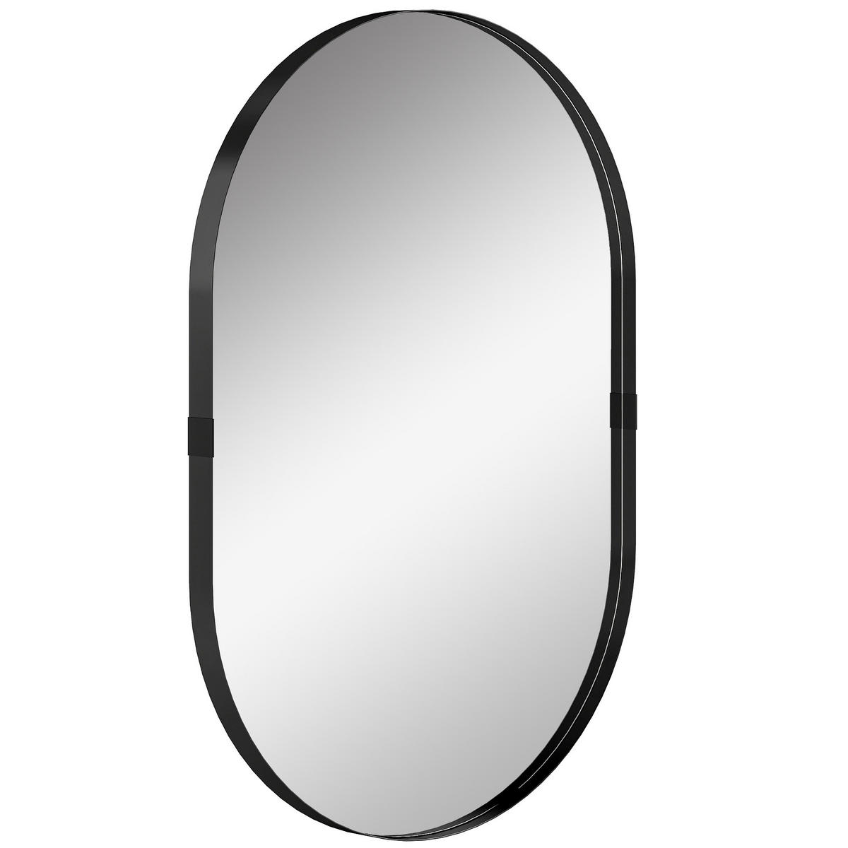 WANDSPIEGEL DE-14383 mit Aluminiumrahmen, 4cm tief Schwarz - Schwarz, Metall (60/90/4cm) - ComfortXL