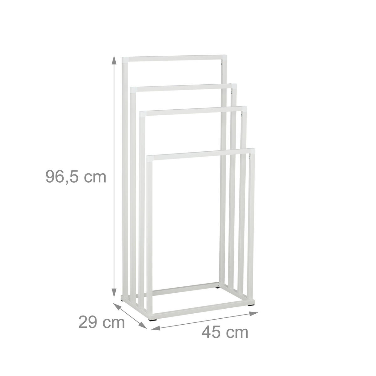 HANDTUCHSTÄNDER - Weiß, Textil/Metall (45/96.5/29cm) - Relaxdays