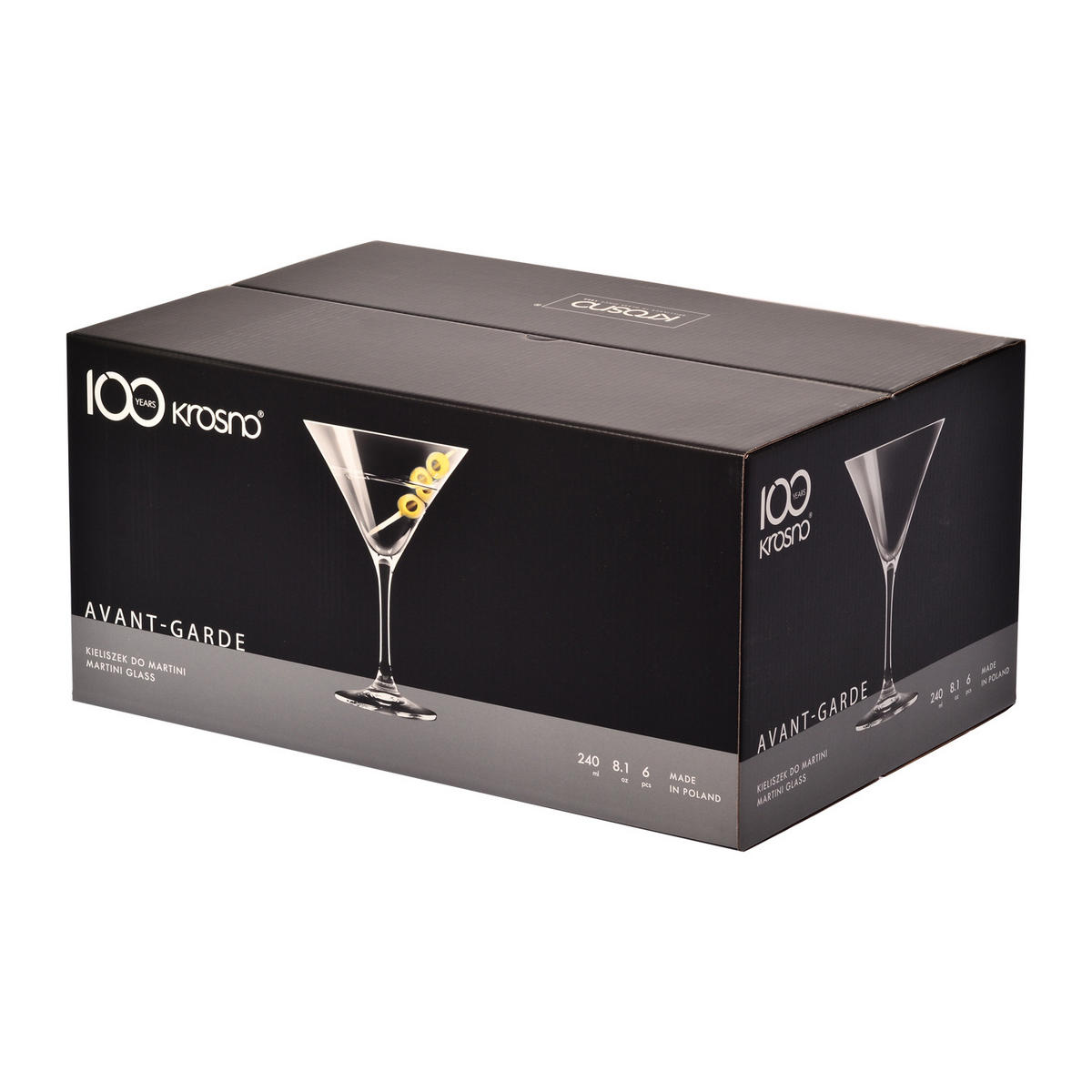 MARTINI COCKTAILGLÄSER, 6er-Set, 240 ml - Transparent, Glas (0.24L) - Krosno Glass