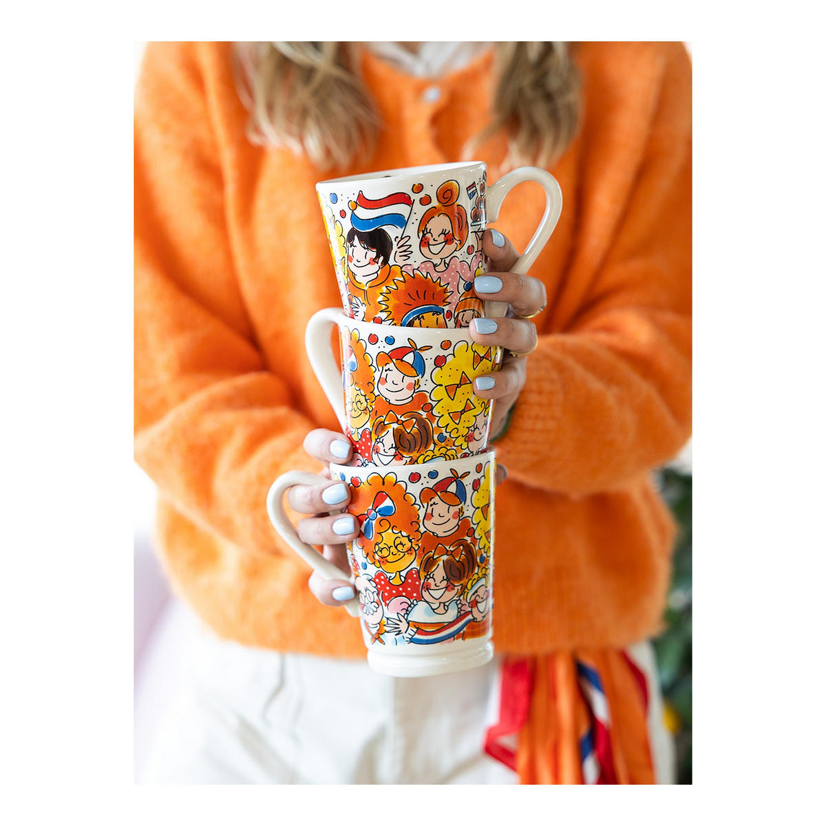 MAZAGRAN-BECHER Wir lieben Orange in Bunt - 500 ml - Multicolor, Keramik (0.5L) - Blond Amsterdam