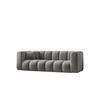 COUCH Dreisitzer-Sofa Grand Modular Stoff Salvador Grau - Grau, Holz (230/70/91cm) - Kaiser Möbel