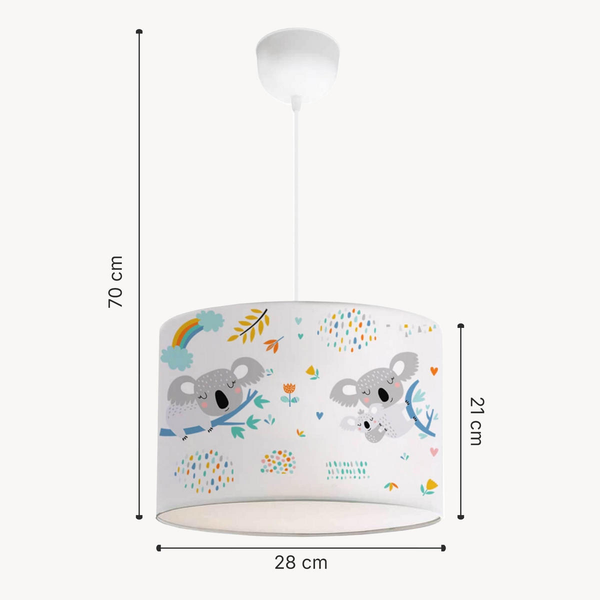 KINDERHÄNGELEUCHTE Rugby - Blau/Weiß, Textil (28/28/70cm) - lux.pro