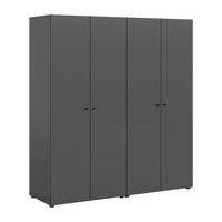 KLEIDERSCHRANKKOMBINATION Arbor (B/H/T: ca. 160/176/51 cm) in anthrazit/anthrazit - Anthrazit, Holzwerkstoff (160/176/51cm)