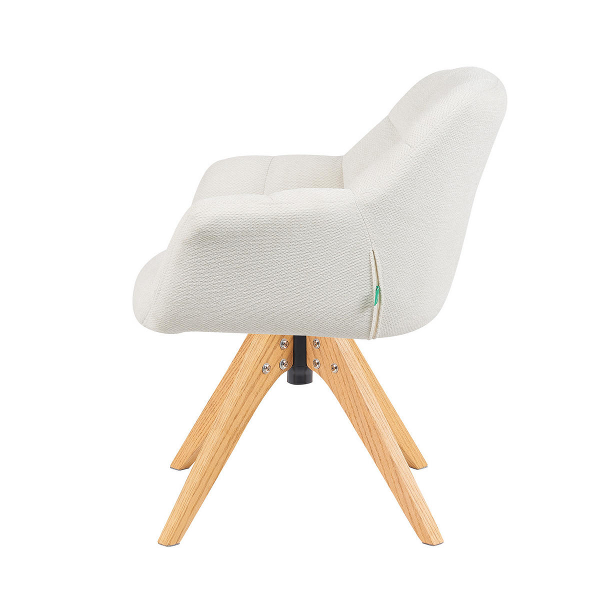 DREHSTUHL Mika-Nele - Honigeiche/Creme, Eichenholz/Holz (65/81/66cm) - DUBI Möbel