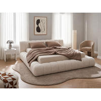 POLSTERBETT Adore Hellbeige 180/200 cm Boucle mit Bettkasten - Beige, Textil/Metall (180/200cm) - wonello