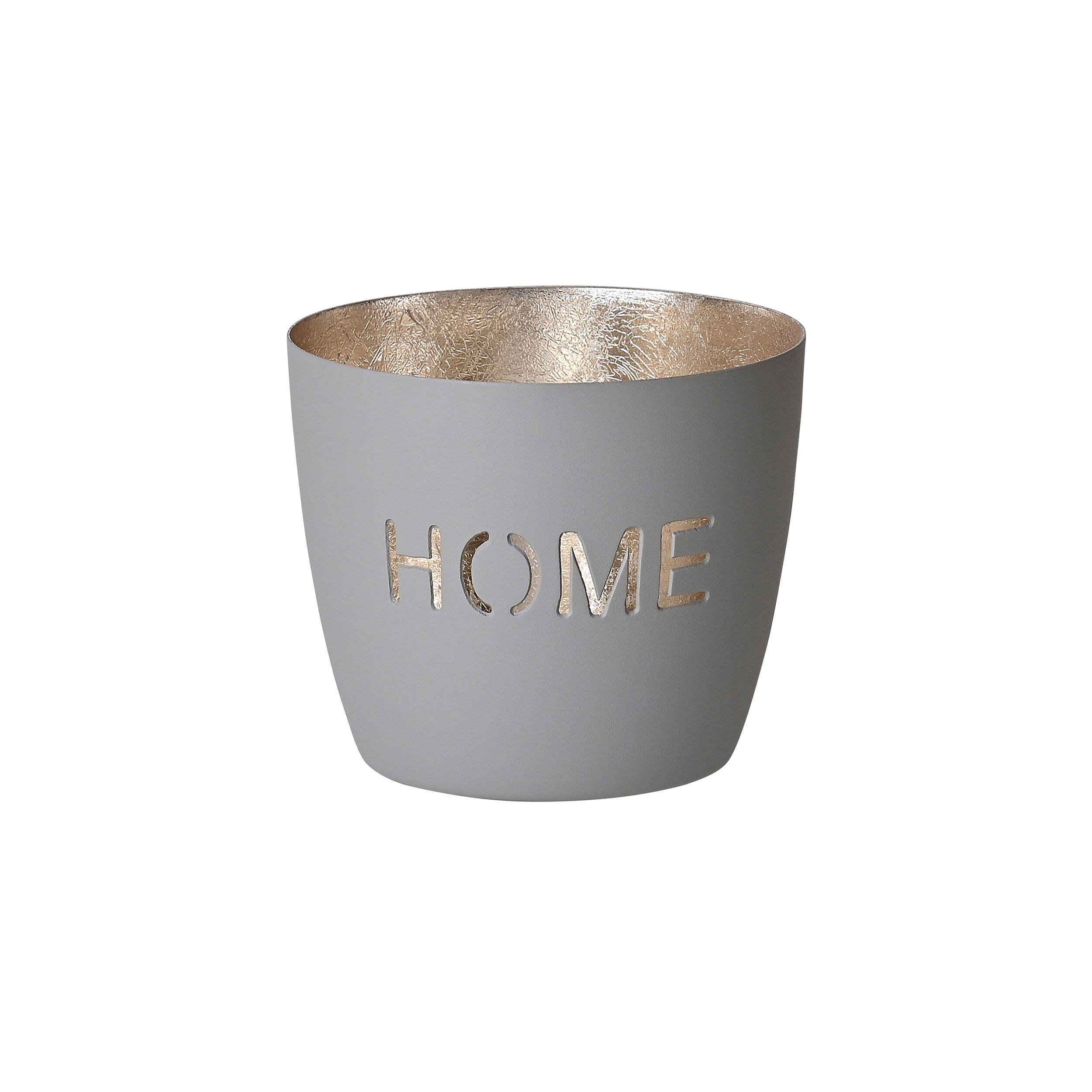 TEELICHTHALTER Madras Home M, Eisen, Flannel, Gold, 8.5 cm - Multicolor, Metall (9cm) - Gift Company