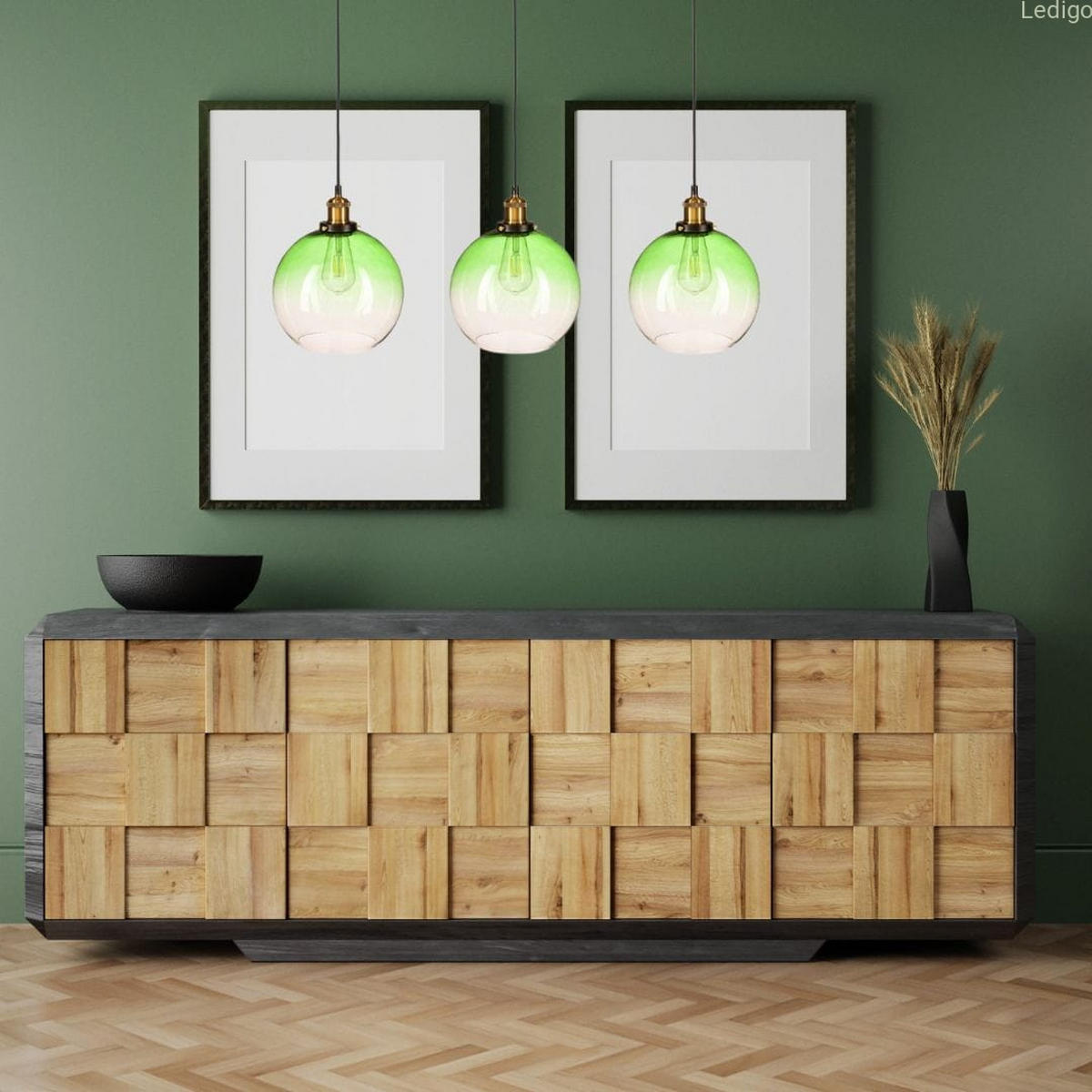 PENDELLEUCHTE Rome - Transparent/Schwarz, Glas/Metall (20/75/110cm) - kiki design