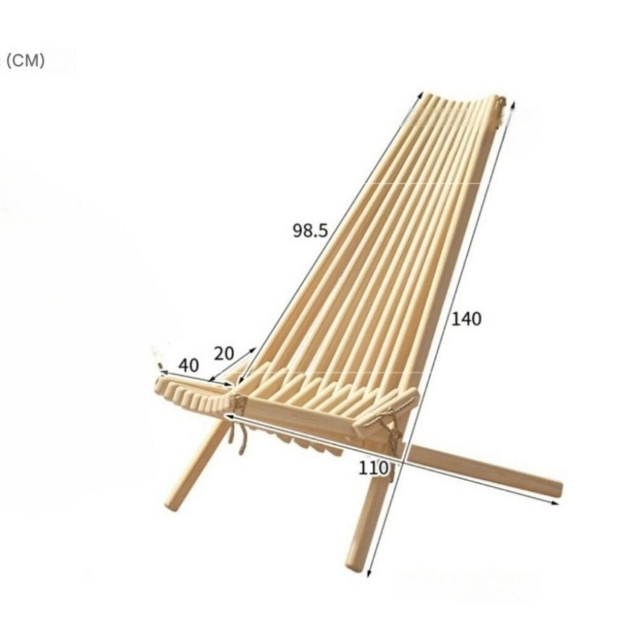 GARTENLIEGE, Naturholz-Ausführung - Hellbraun, Holz (50/140/40cm)
