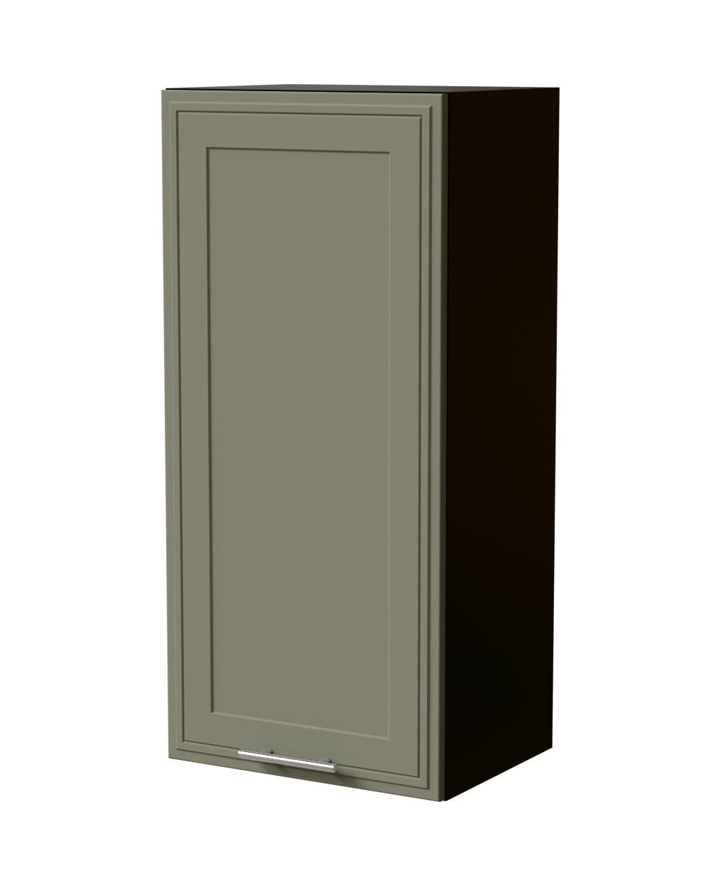 HÄNGESCHRANK Salo W4/45 Schwarz / Reed Green Matt 45 / 32,5 / 96cm - Schwarz/Grün, Holz/Holzwerkstoff (45/96/32.5cm) - Feldmann-Wohnen