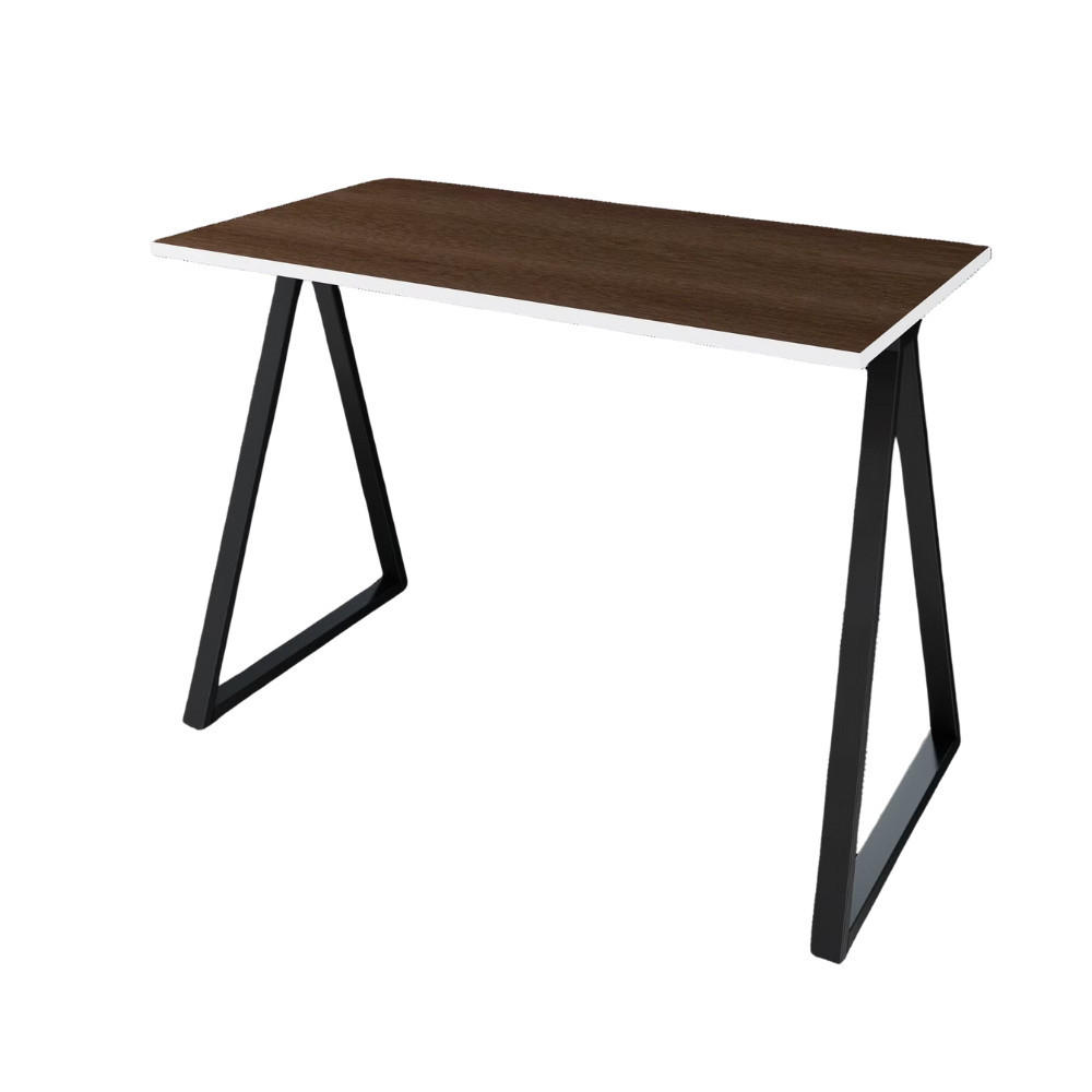 SCHREIBTISCH Wye 110x60 cm – Schwarz mit Wengue Dekor - Schwarz, Holzwerkstoff (60/110/74cm) - Letti Moderni