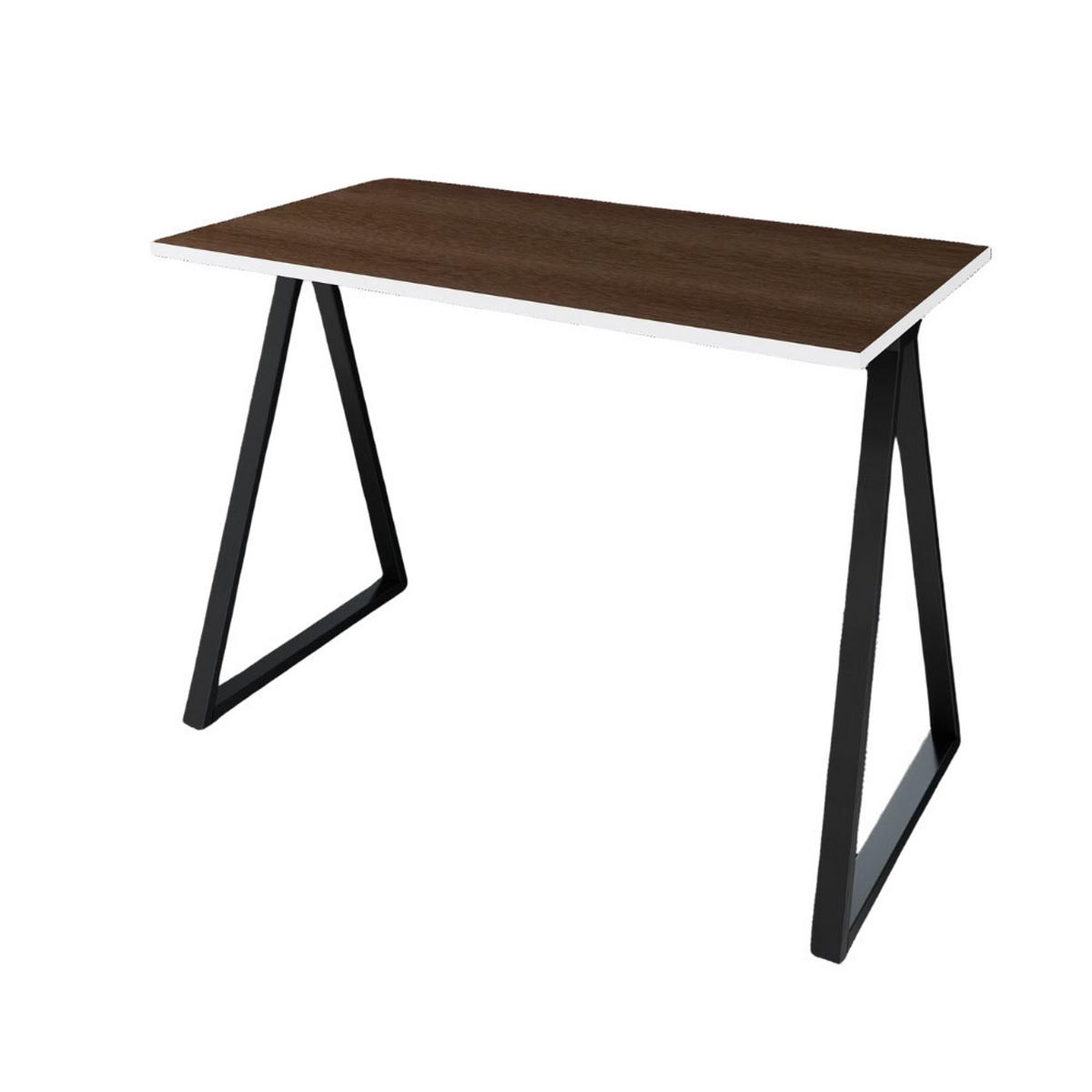 SCHREIBTISCH Wye 110x60 cm – Schwarz mit Wengue Dekor - Schwarz, Holzwerkstoff (60/110/74cm) - Letti Moderni