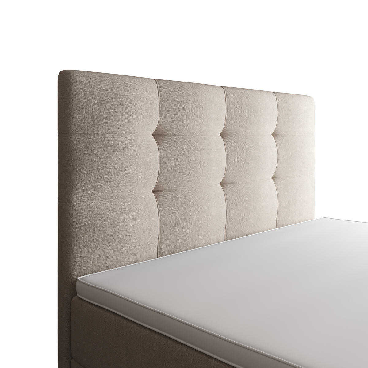 BOXBETT FADO 2 100x200, mit Matratze H3 und Topper, Cosmic 10 - Beige, Holz/Kunststoff (100/200cm) - Bedante