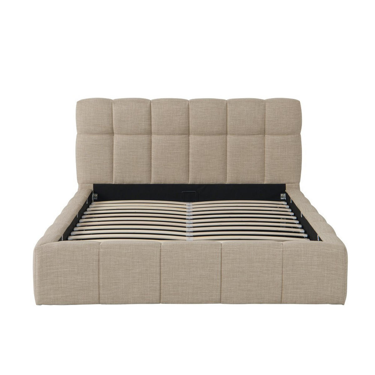 BETT ELIAS / 160x200 cm mit Bettkasten, Beige - Beige, Holzwerkstoff (160/200cm) - Weber Industries